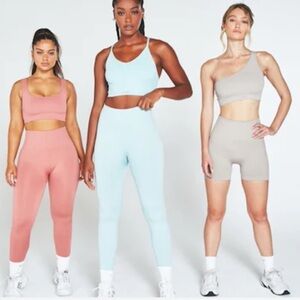 Set Active X Ouai Sculptflex Leggings Size Medium Blue Active Gym Yoga Wear EUC